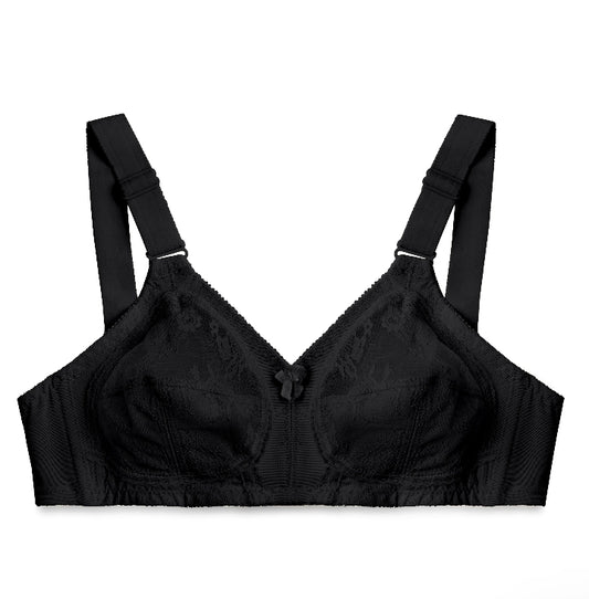 Elegant Black Lace Non-Padded Bra – Everyday Comfort & Support