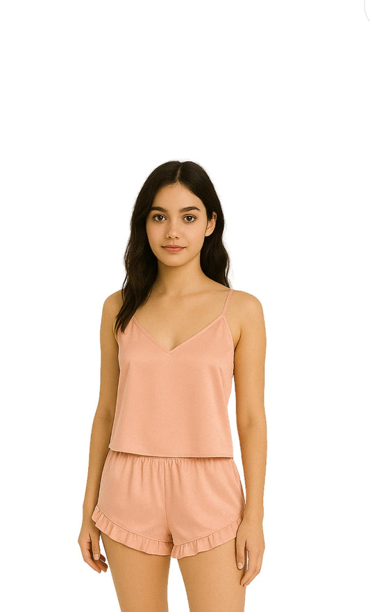 Soft peach nightwear set